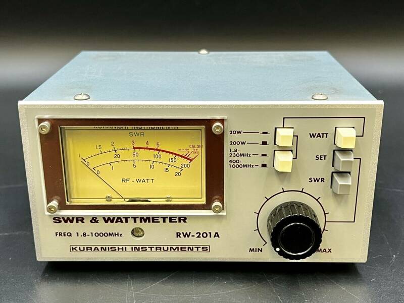 クラニシ SWR&WATTMETER RW-201A パワーメーター 測定器 SWR計 パワー計 通過型電力計 KURANISHI 1.8-1000MHz アマチュア無線