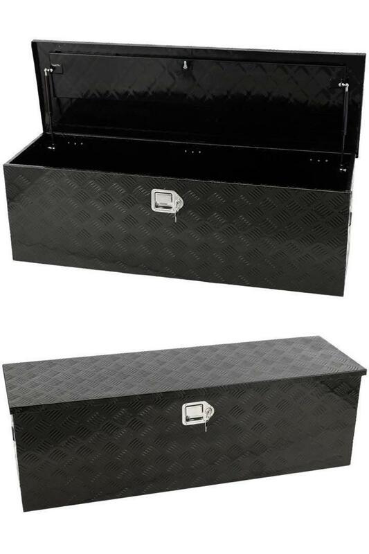 値下げ1704 アルミ荷台ボックス 工具箱 ブラック 大型160L アルミ 工具箱 ブラック　（アルミボックス）