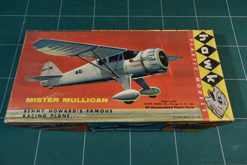 Qm960 絶版 1958年製 Vtg Hawk 1:48 Mister Mulligan Benny Howard's Famous Racing Plane ホーク ミスターマリガン アンティーク 60size