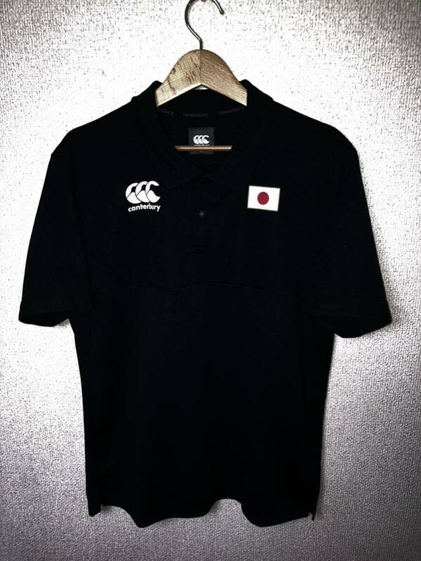 未使用品 7人制 ラグビー日本代表 セブンス 2020年 東京オリンピック ストック支給品 半袖 ポロシャツ XL カンタベリー ネームタグ 日の丸