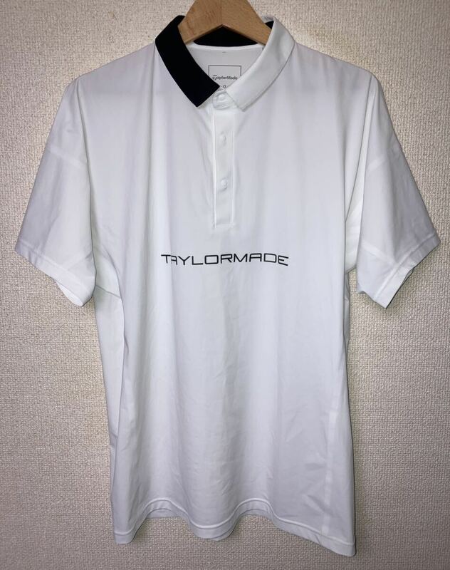 ビッグサイズ TaylorMade Golf テーラーメイド　ゴルフ ツアー カラビコ 半袖 スーパーストレッチ ポロシャツ 白 ホワイト Oサイズ U21411