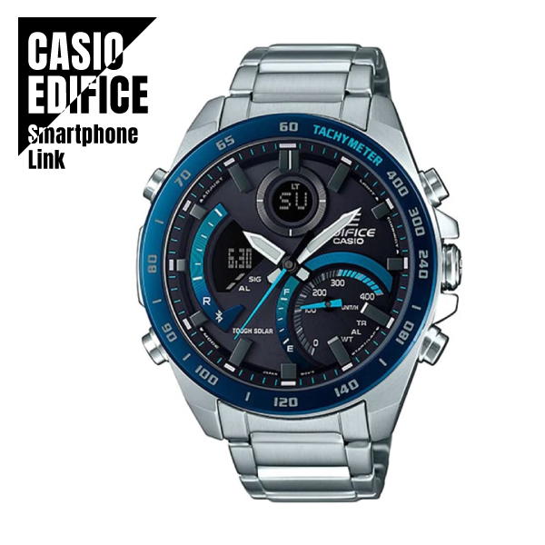 CASIO カシオ EDIFICE エディフィス スマートフォンリンク ブルートゥース ECB-900DB-1B ブラック/ブルー×シルバー 腕時計 メンズ ★新品