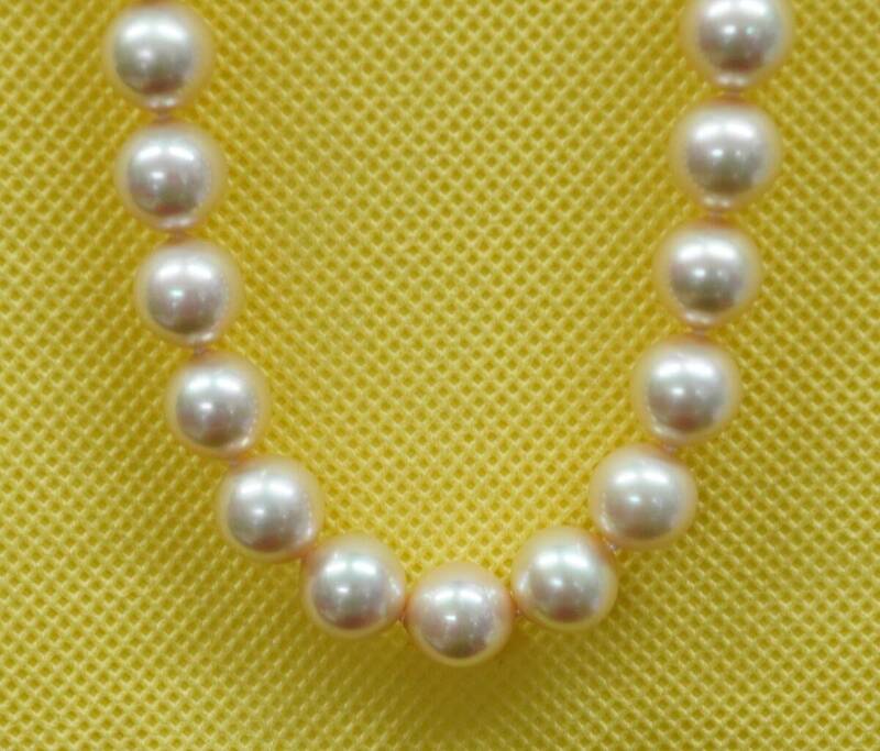 真珠ネックレス　41.5cm 大網てんとう虫　D18-108-1