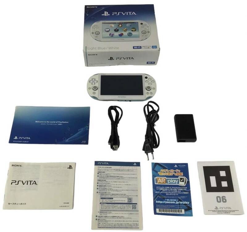 HY2375F PlayStation Vita Wi-Fiモデル ライトブルー ホワイト PCH-2000ZA14