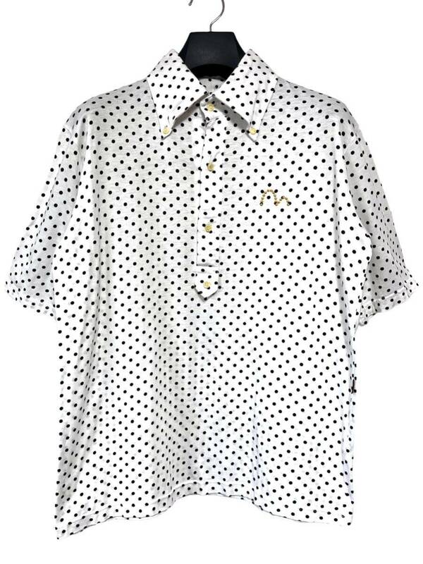 匿名発送　美品　EVIS エビス　ドットデザインハーフボタンシャツ　サイズ1