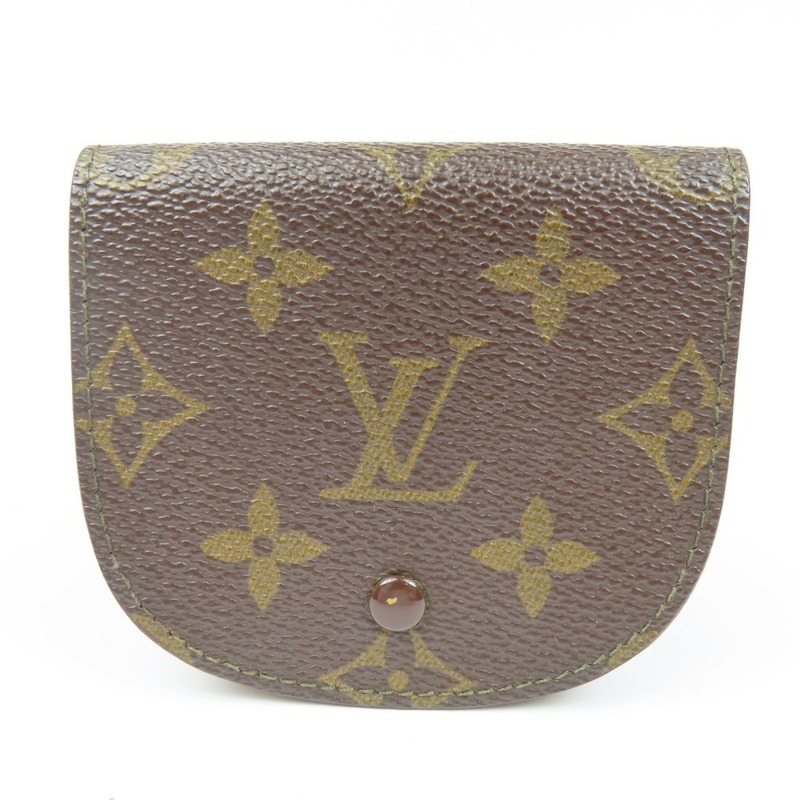 42009★1円スタート★LOUIS VUITTON ルイヴィトン 外美品 グゼ 小銭入れ ベタ無 ヴィンテージ モノグラム コインケース PVC ブラウン