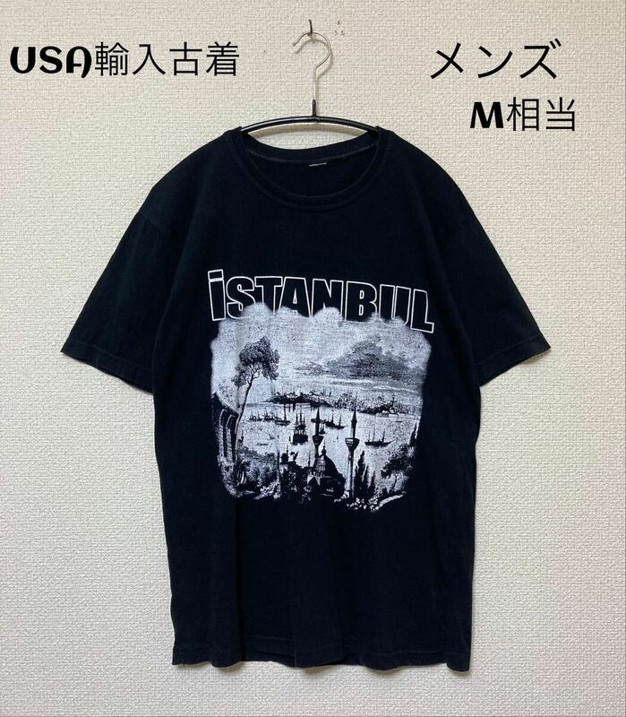 iSTANBUL プリント Tシャツ USA輸入古着 M相当