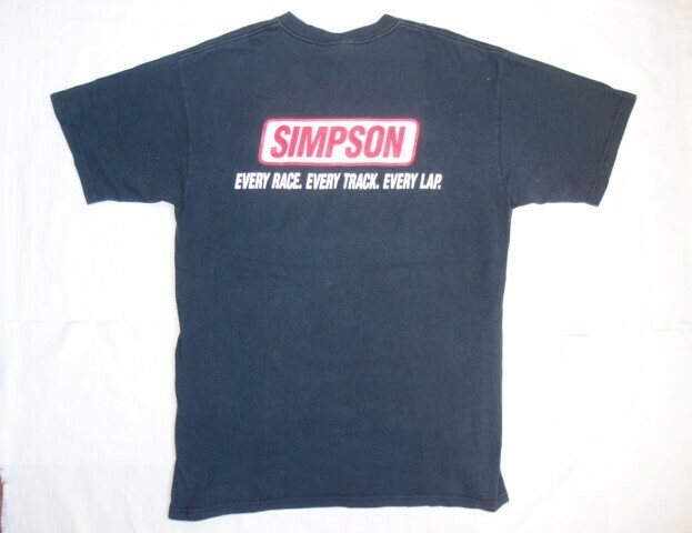 SIMPSON シンプソン ロゴ ポケット Tシャツ ブラック L サイズ / バイク モーターサイクル ヘルメット 黒