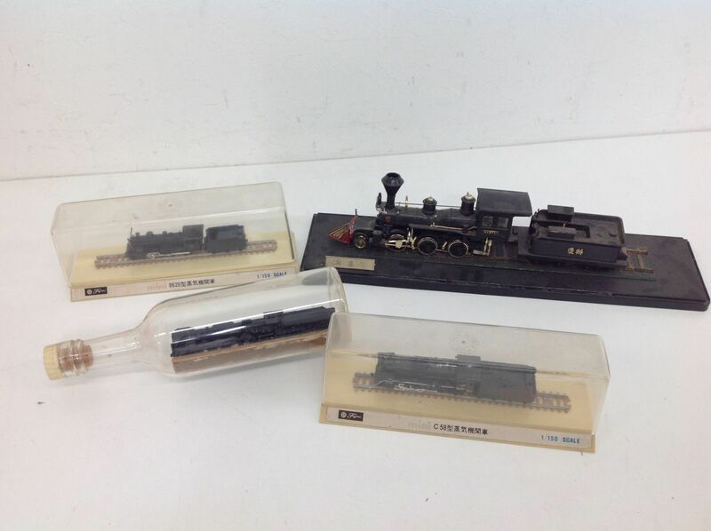 ●代DM097-100　フジミ模型 鉄道模型 プラモデル フジミ模型 ミニトレイン C58 D51 8620型 1/150スケール 蒸気機関車 線路 模型 4点