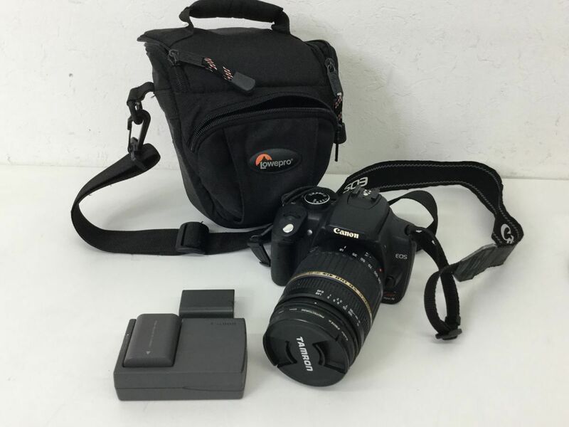 ●営FU595-80　 Canon キャノン EOS Kiss Digital N DS126071 TAMRON AF ASPHERICAL XR DiⅡ LD 18-200ｍｍ 1:3.5-6.3 デジタルカメラ