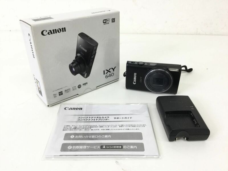 ●営FU591-60【取扱説明書/箱付き】CANON/キャノン IXY 640 PC2198 ブラック コンパクトデジタルカメラ