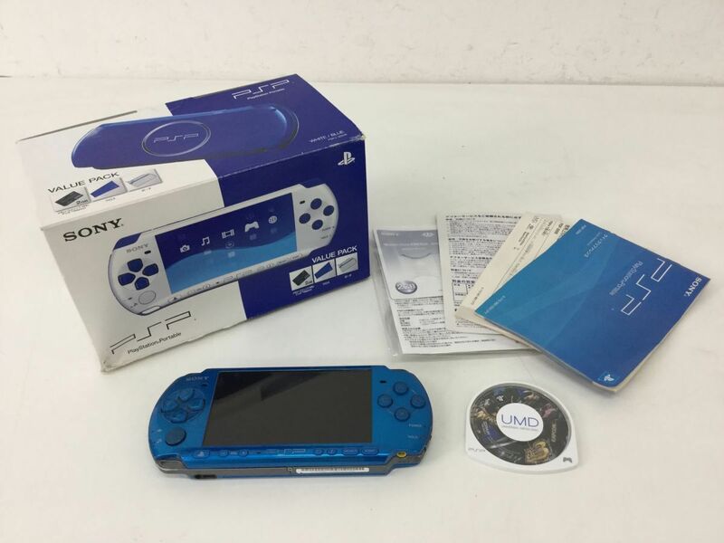 ●営KZ965-80【初期化済み】SONY　ソニー　PSP PlayStation ポータブル PSP-3000　ソフト付き