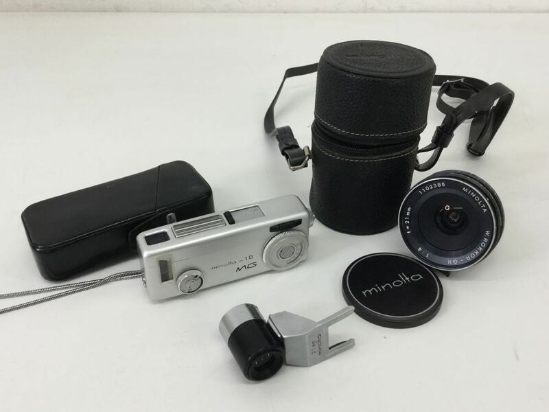 ●営ST156-60　minolta-16 MG ROKKOR 2.8/20mm Minolta 21mm W.ROKKOR-QH 1:4 ｆ＝21ｍｍ ミノルタ カメラ