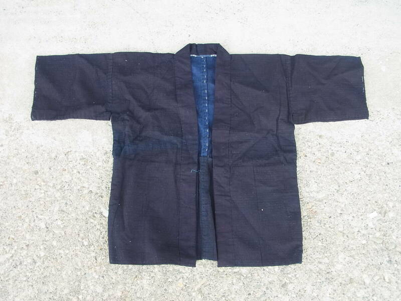 古布☆刺子　藍　ジャケットサイズ　リメイク素材
