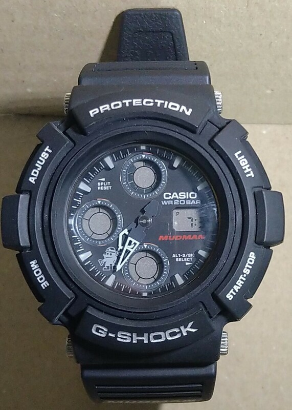 ★G-Shock MEN in BLACK ANALOG MUDMAN AW-570Z-1T 新品・未使用★電池交換済