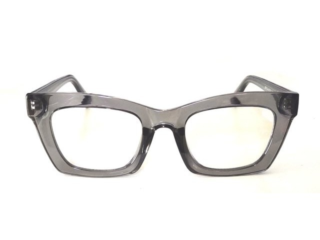 Flex Square フレックススクエア 太ブチメガネ クリアグレー 01