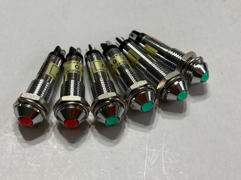 SEDECO セイコー電機　LEDブラケット　LED6V 赤２個　緑４個　新品未使用　保管品