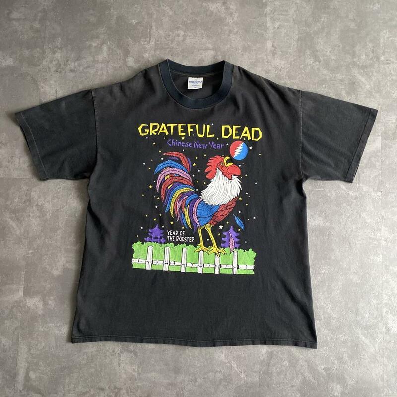 90s ビンテージ GRATEFUL DEAD グレイトフルデッド 1993 YEAR OF THE ROOSTER CHINESE NEW YEAR プロモ Tシャツ USA製 黒 ブラック XL