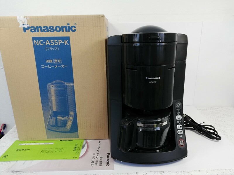 Panasonic パナソニック 沸騰浄水 コーヒーメーカー NC-A55P-K