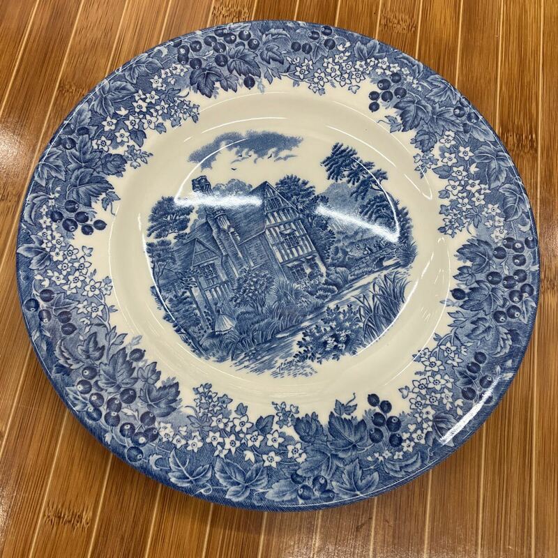 【E/H8072】WEDGWOOD Queen's Ware ウェッジウッド 皿 中皿 ①