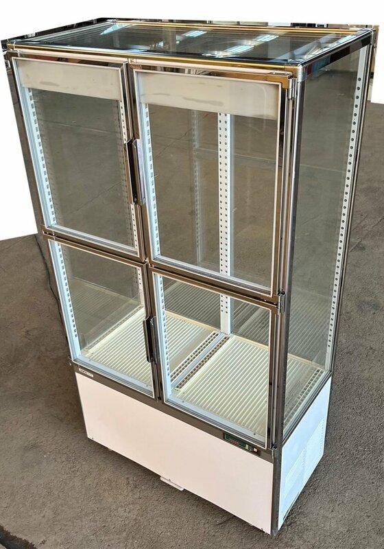 埼玉県 引取限定 SANYO SSR-DX560 4面 4ドア ガラス 冷蔵ショーケース 2001年製? 100V サンヨー 【現状品】