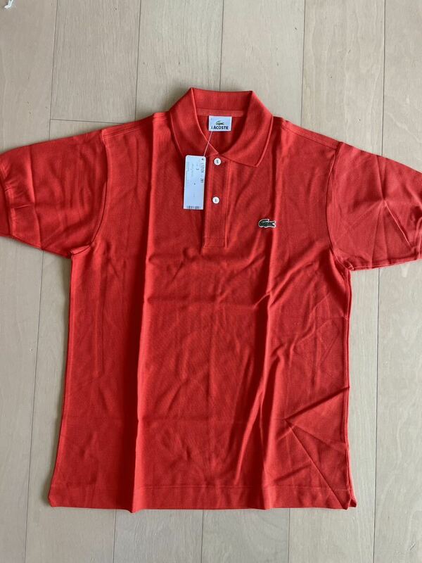 新品 ラコステ L1212 半袖ポロシャツ 日本製 サイズ3(M) ファブリカ製 フラメンコ（オレンジ）LACOSTE