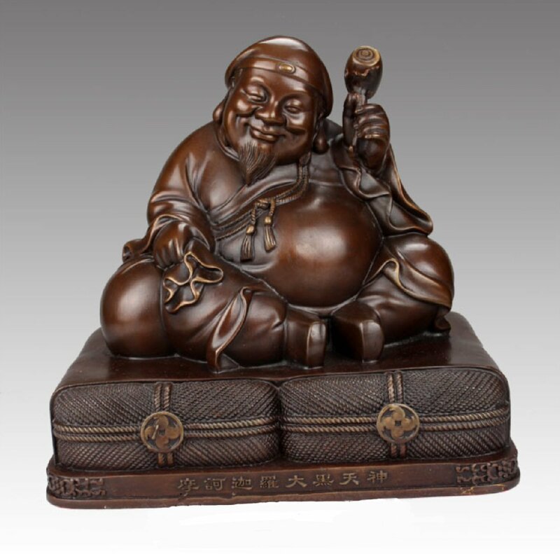 仏教工芸品　大黒天　銅像　仏教美術　仏像　仏教美品 仏師で仕上げ品　仏像 zh4