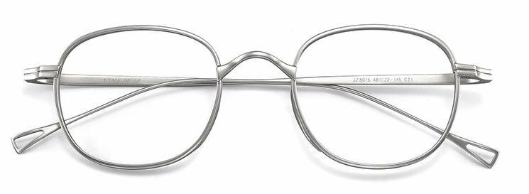 超軽量！フルリム 金属 チタン 眼鏡フレーム 伊達メガネ レンズ交換可能 男女兼用ギンイロydyj62