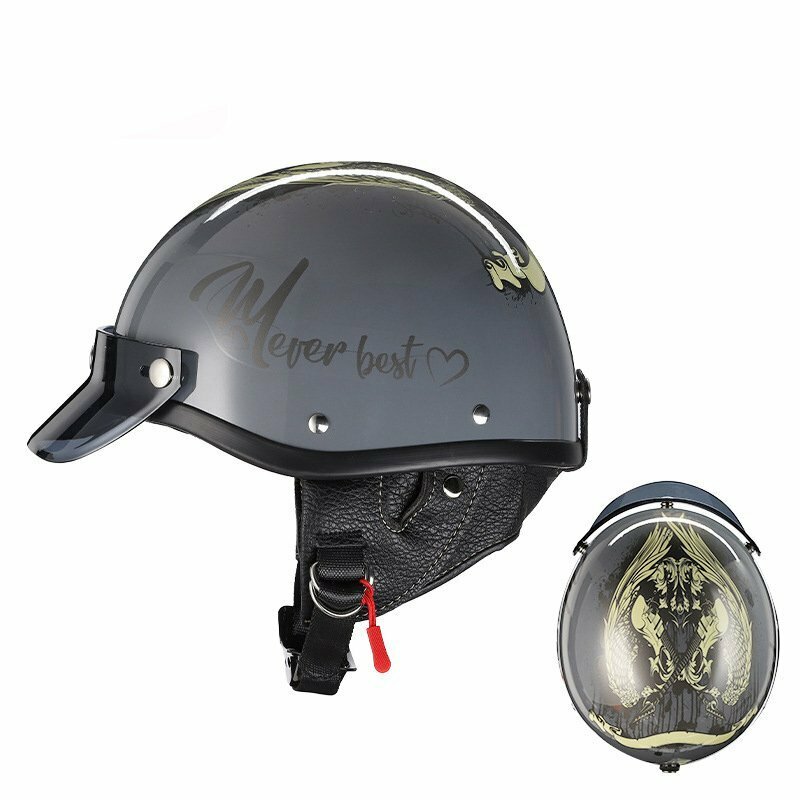 【送料無料】ヘルメットバイクヘルメット ジェットハーレー ヴィンテージ ハーフヘルメット 軽量 ジェットヘルメット S -XLサイズcdp196