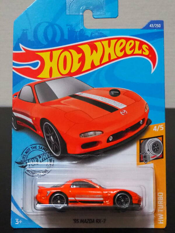 ホットウィール 95 MAZDA RX-7 FD WORKS 橙 サバンナ ミニカー MAZDASPEED 仕様 イニシャルD MAZDA × HOT WHeeLs コラボ