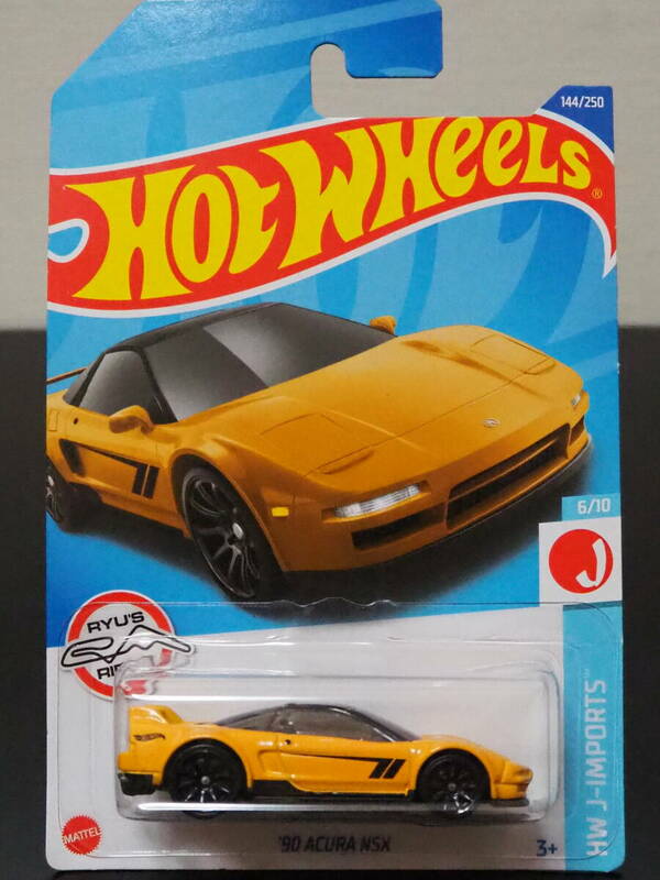 HOT WHeeLs HONDA 90 NSX ACURA 黄 ホンダ NSX ミニカー RYU ASADA リュウ アサダ ドリフト 仕様 走り屋 スポーツカー ホットウィール 