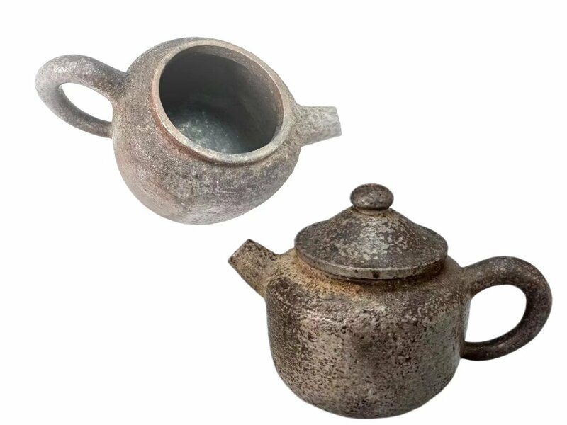 H0208 時代茶注 煎茶道具 茶道具 後手急須 茶器 時代物 箱付