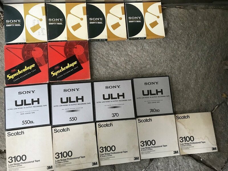 ★　３【ジャンク扱い　動作未確認】　オープンデッキテープ　15本　レコーディングテープ　放送用　ULH　TDK　SONY　SCOTCH　R-7A　レトロ