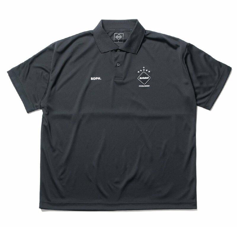 ◆F.C.Real Bristol FCRB サイズ S 新品タグ付き 24ss S/S BAGGY POLO バギー　ロゴ　ポロシャツ 黒 fcrb-240010 即完売