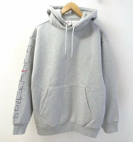 ◆国内正規 Supreme 24ss　新品タグ付き week10 Nike Hooded Sweatshirt GREY 灰色 L シュプリーム ナイキ スウェット パーカー フーディ