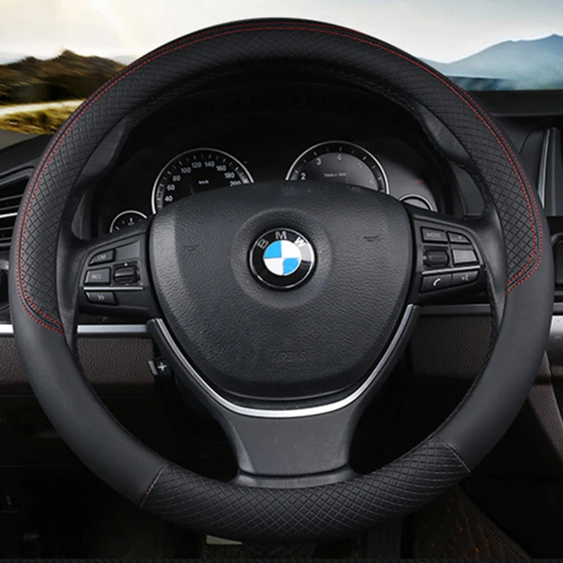 お得 BMW用レザーステアリングカバー カーアクセサリー E39 E46 E60 E87 E90 F10 F20 X1 X2 X3 X4 X5 X6