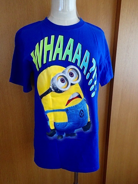 ★21 美品 USED 怪盗グルーのミニオン Tシャツ 青 Ｓ 160㎝～165㎝位 アメリカ ユニバーサル購入★DESPICABLE ME 2 minion universal