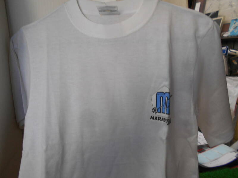 マラドーナ少年半袖Tシャツ 　MDM-100　ホワイト/セレステ　150cm