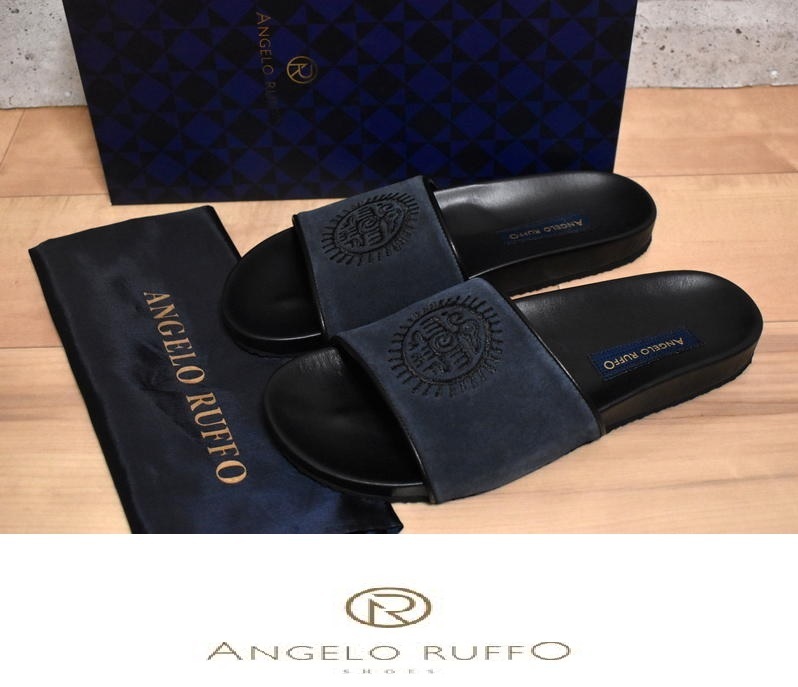 【送料無料】新品 ANGELO RUFFO スエード サンダル 43 アンジェロ ルッフォ ヤギ革 358-690-G/DH