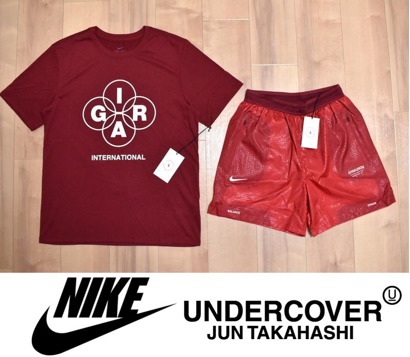 新品 GYAKUSOU (NIKE×UNDER COVER) 上下セット L ◆ セットアップ ランニング Tシャツ ショートパンツ CU4385-677 CU4389-677