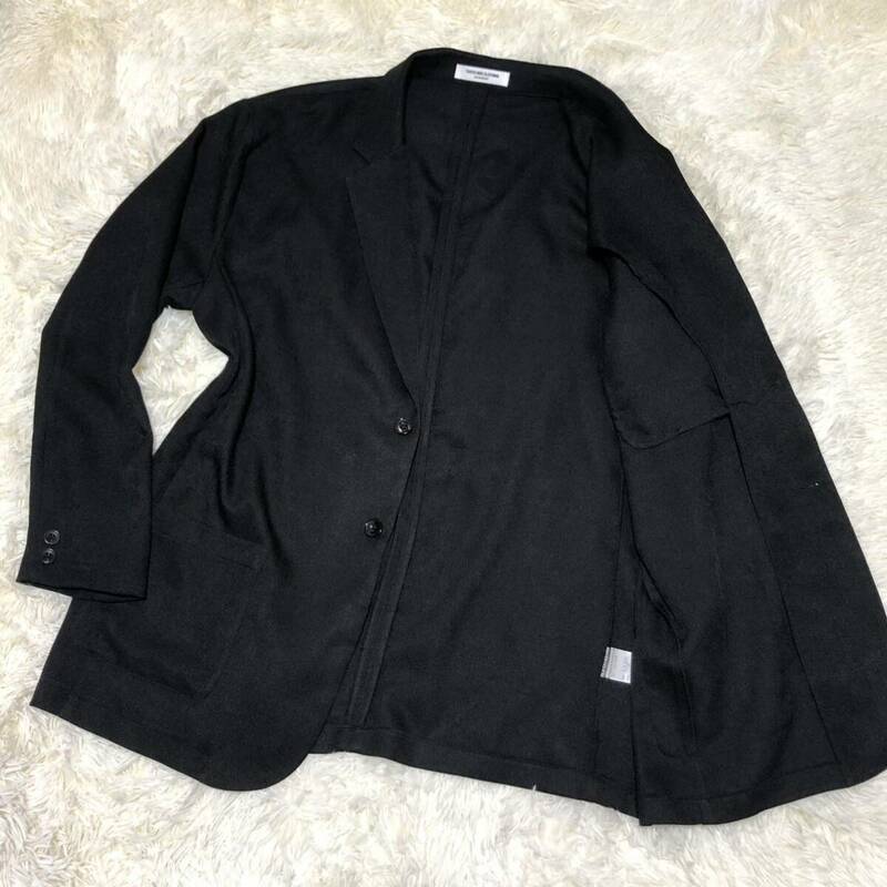 【未使用品級】TOKYO SIDE CLOTHING テーラードジャケット アンコン仕立て ウォッシャブル 洗濯可 伸縮 ストレッチ メンズ 黒 ブラック 3L 