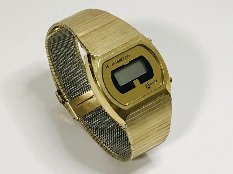希少品 HAMILTON QUARTZ 880002-4 / KESTENMADE 1/40 10K RGP USA ハミルトン デジタルウォッチ 腕時計 ジャンク ⑦