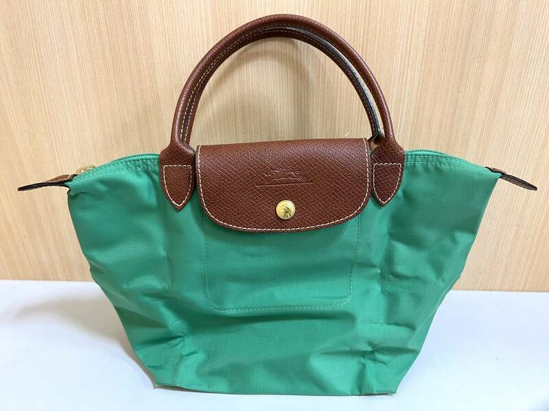 ☆ LONGCHAMP ロンシャン LES PLIAGES LONGCHAMP TYPE S ル・プリアージュ トートバッグ ハンドバッグ グリーン 管BFAR