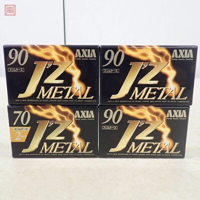 未使用 未開封 アクシア J’sMETAL90 + J’sMETAL70 メタルテープ カセットテープ まとめて5本セット AXIA メタルポジション JZMB【10
