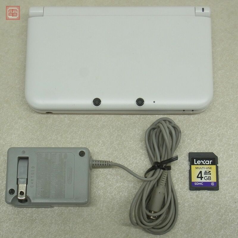 動作品 ニンテンドー 3DS LL 本体 SPR-001 ホワイト 任天堂 Nintendo 4GBメモリーカード付 難有【10