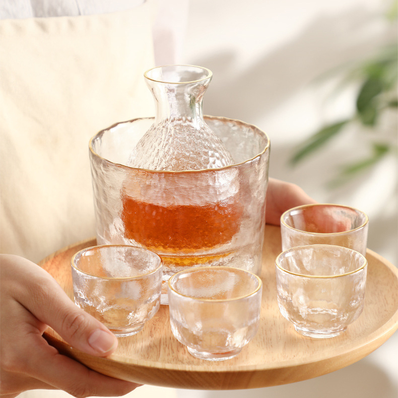 冷酒セット 6点セット 酒器セットガラス グラス カラフェ ギフト 日本酒 酒器 透明