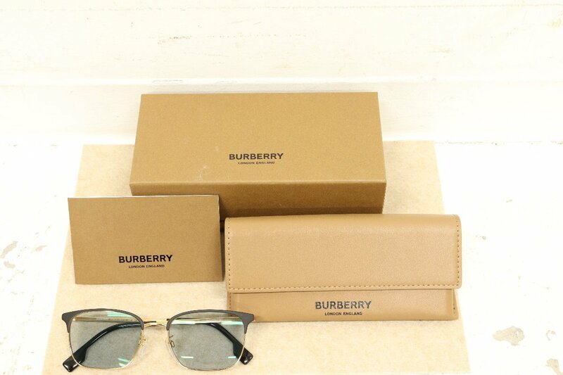 ■美品■ BURBERRY バーバリー メガネ BE1338D マットブラック ゴールド 眼鏡 メガネフレーム