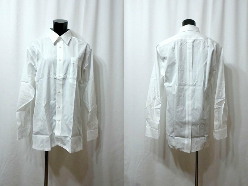 ◇USED◇ クリスチャンディオール ◇ メンズ シャツ カッター ドレスシャツ ストライプ ホワイト サイズ 39/82