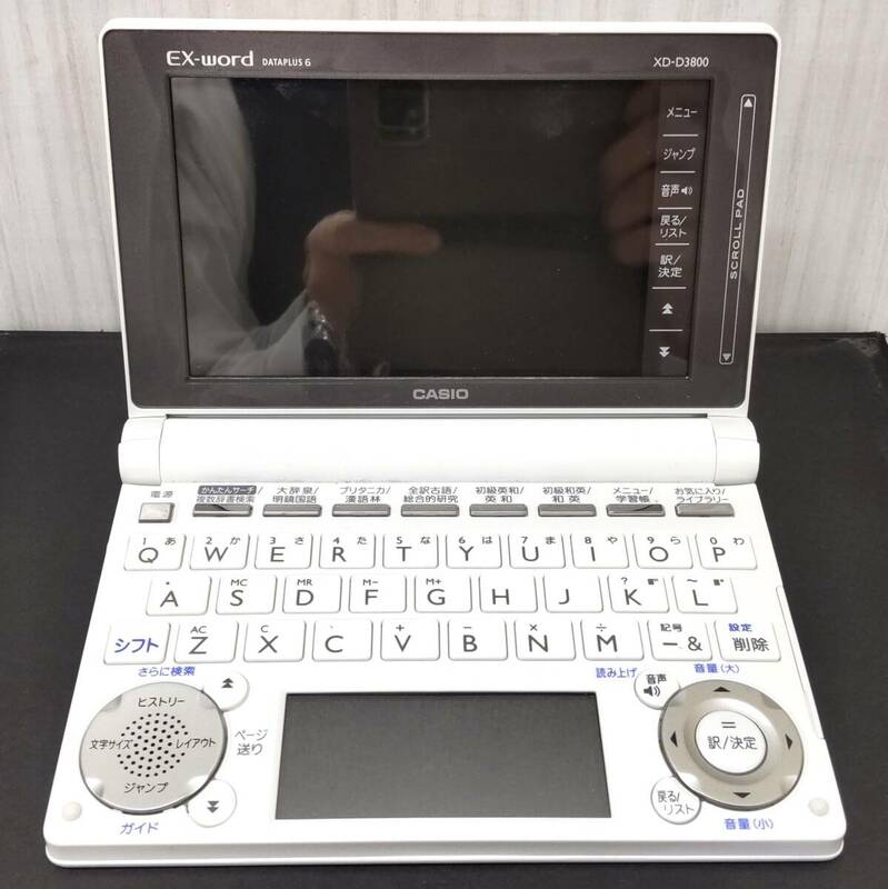 #7840【通電確認済】★CASIO/カシオ 電子辞書 EX-word XD-D3800 DATAPLUS6 ケース付★