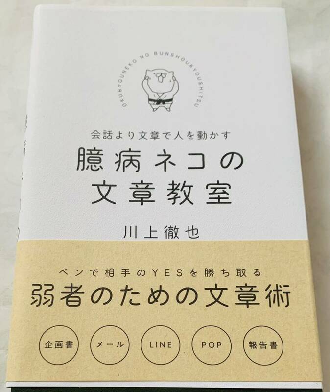 【美品・初版本・帯付き】 川上徹也 「会話より文章で人を動かす　臆病ネコの文章教室」　SSB Creative